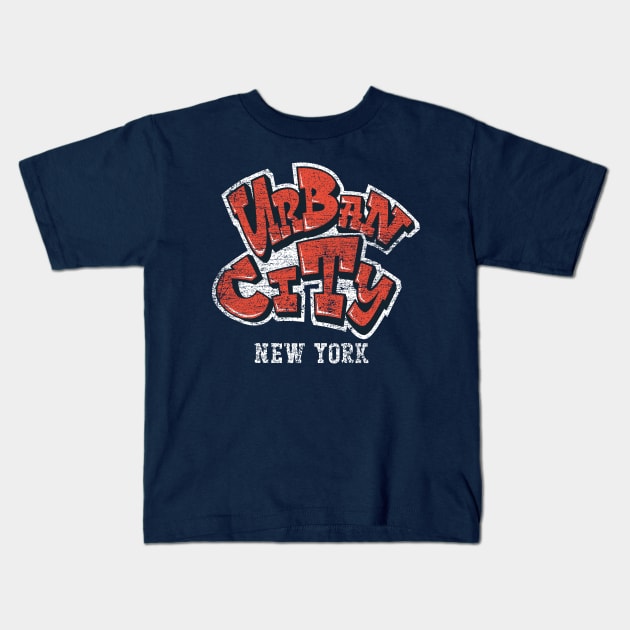 New York City (Vintage grunge version) Kids T-Shirt by Emma